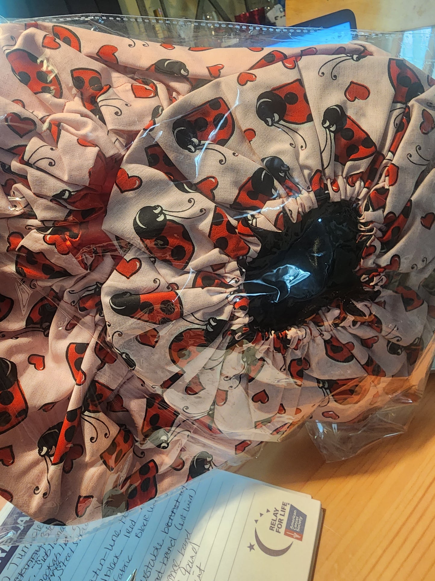 Mommy and Me satin-lined bonnet set