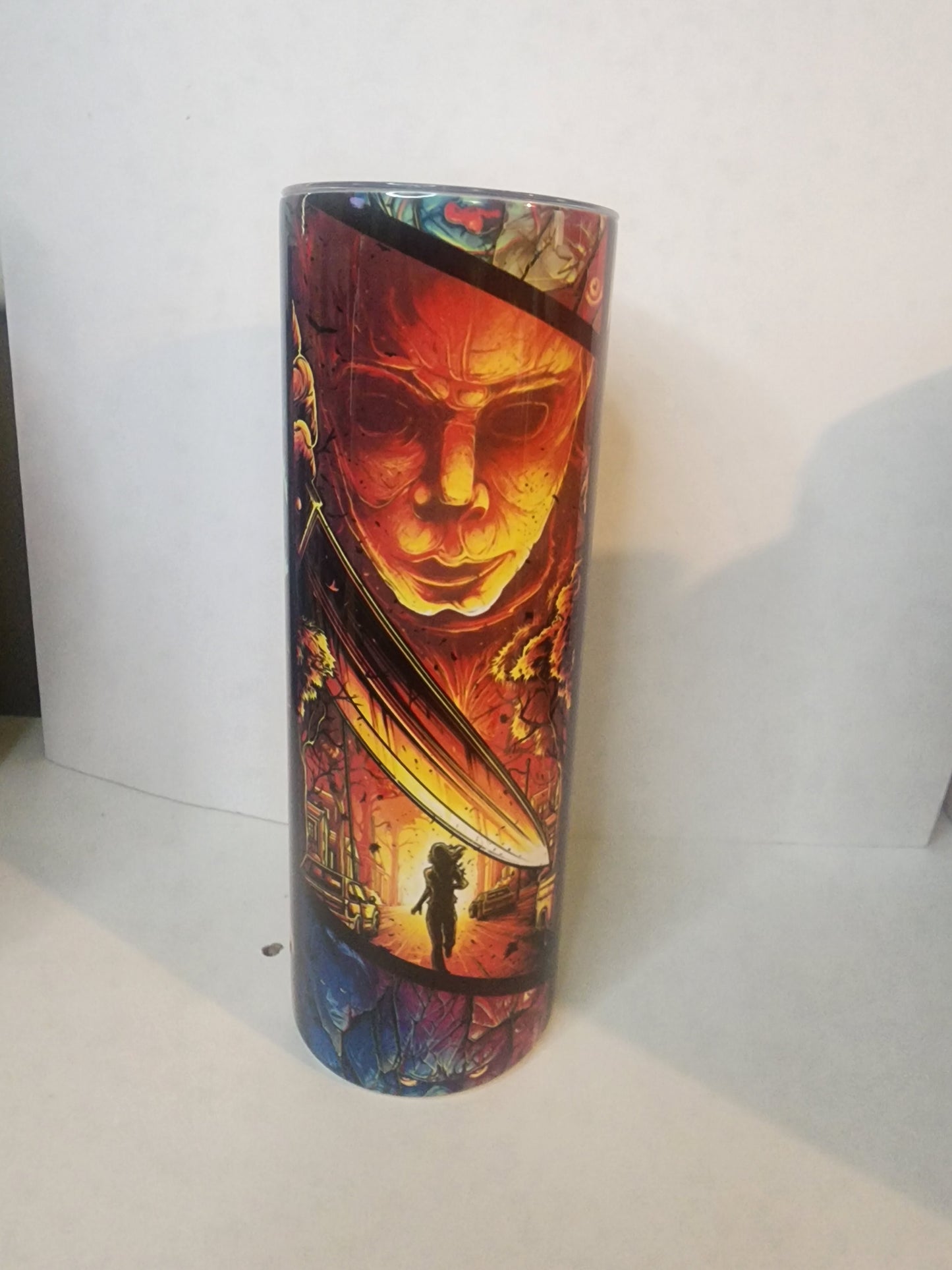 Horror Characters Skinny Tumbler