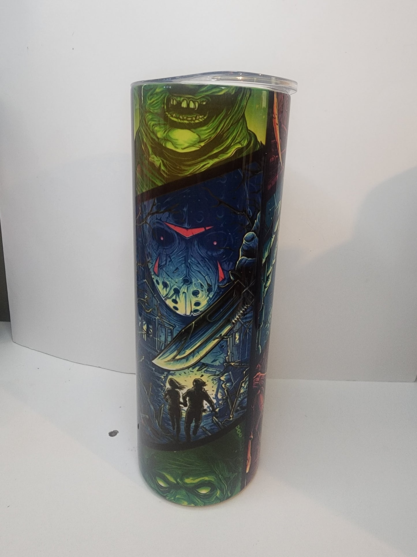 Horror Characters Skinny Tumbler