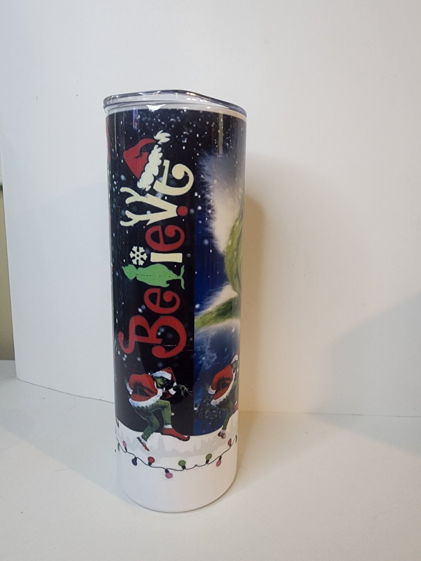 Believe Grinch Skinny Tumbler