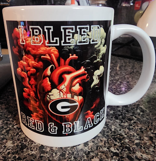 I BLEED RED & BLACK Mug