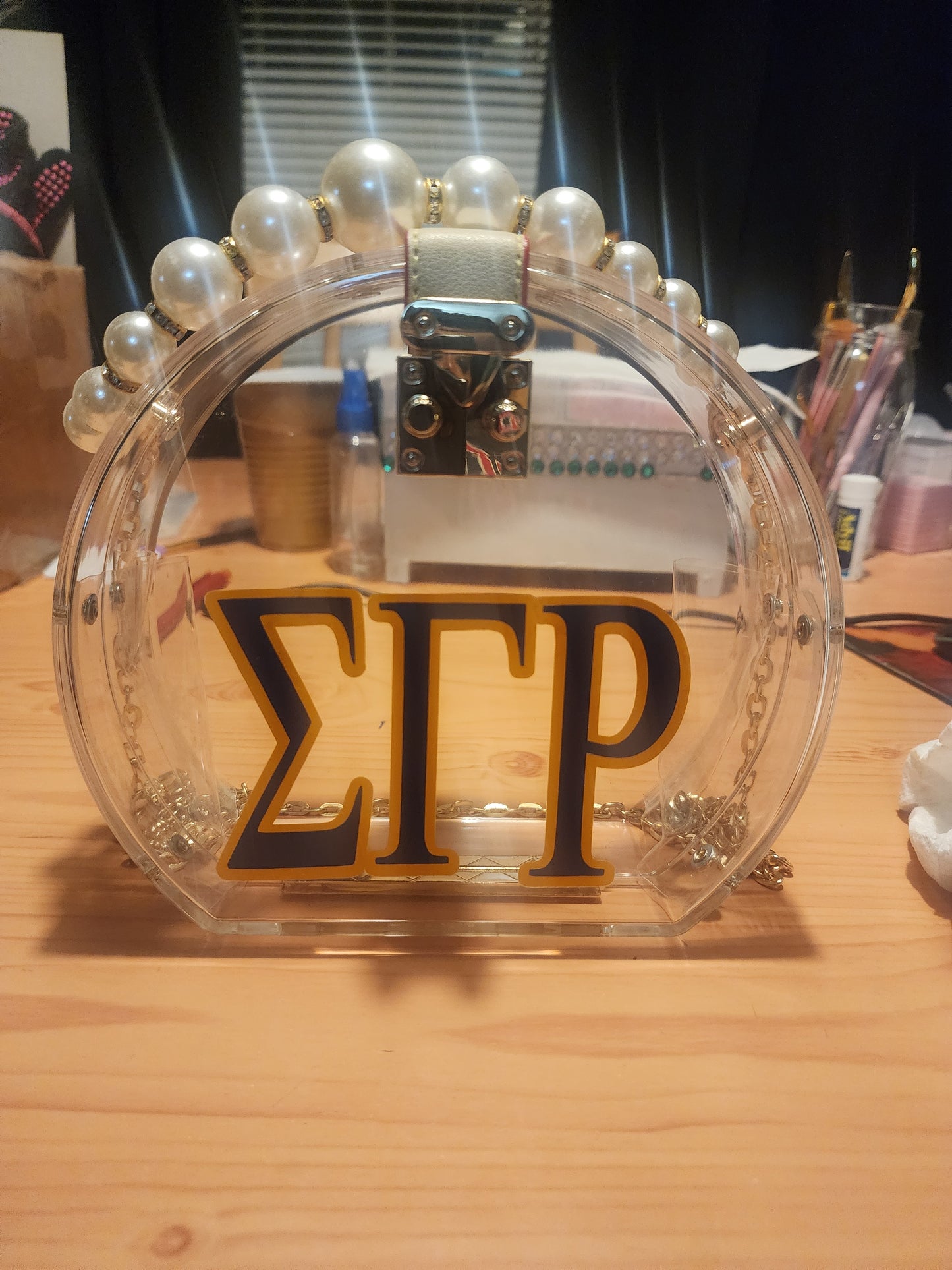 Translucent acrylic purse