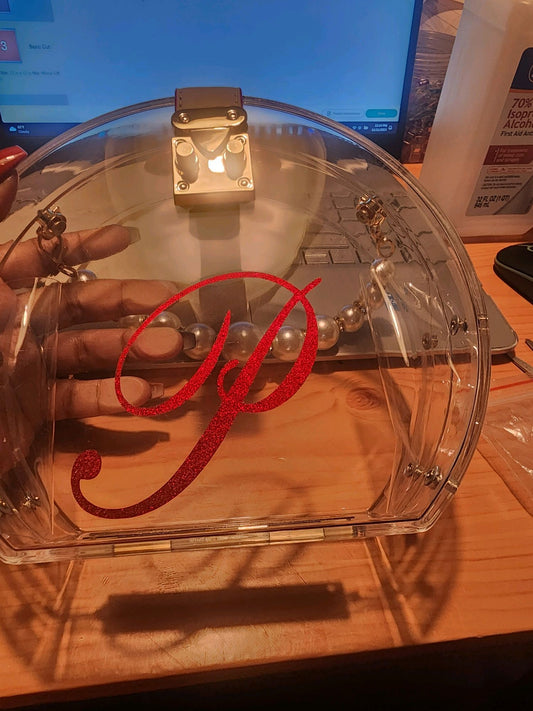 Translucent acrylic purse