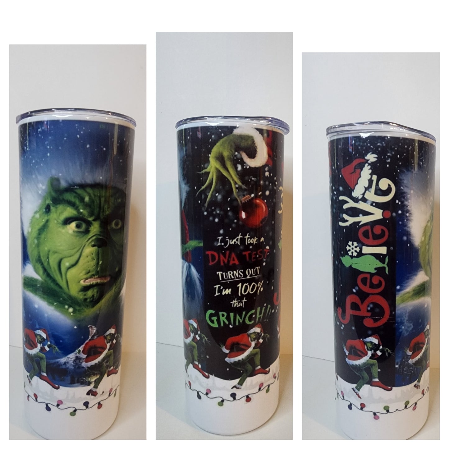 Believe Grinch Skinny Tumbler