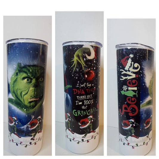Believe Grinch Skinny Tumbler