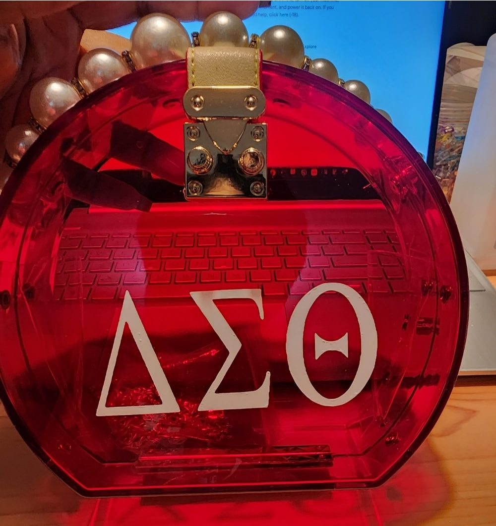 Translucent acrylic purse