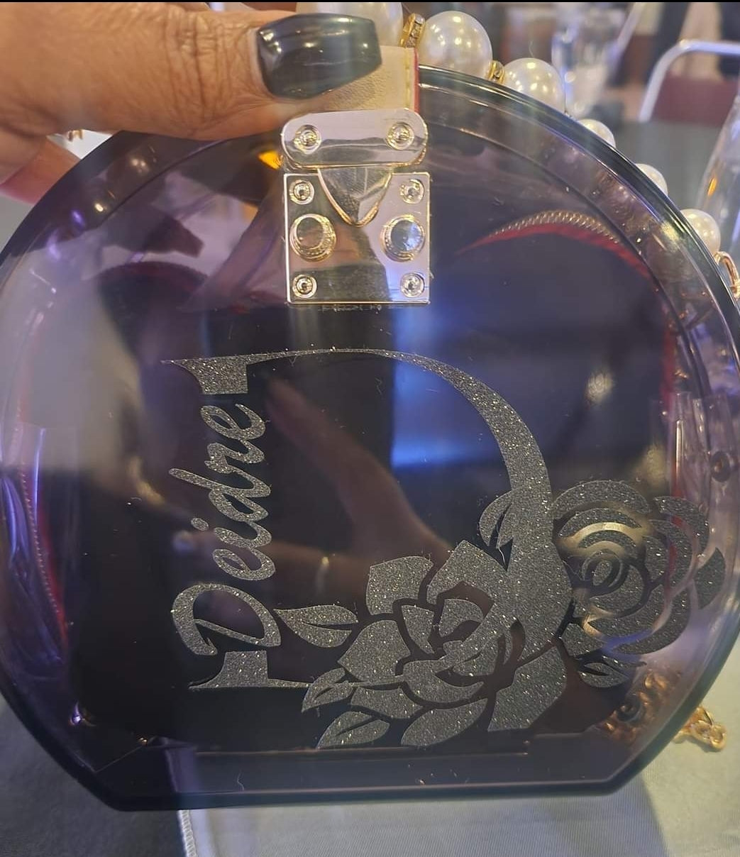 Translucent acrylic purse